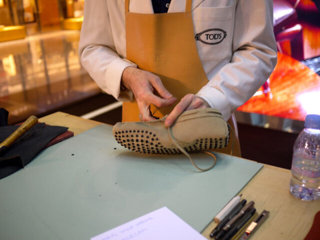 Tods Artisan Shoe Making Demonstration, Singapore Tods Artisan Shoe Making Demonstration, Singapore