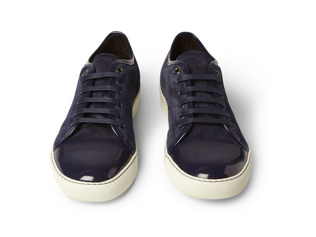 Suede and Patent Leather Sneakers by Lanvin Suede and Patent Leather Sneakers by Lanvin