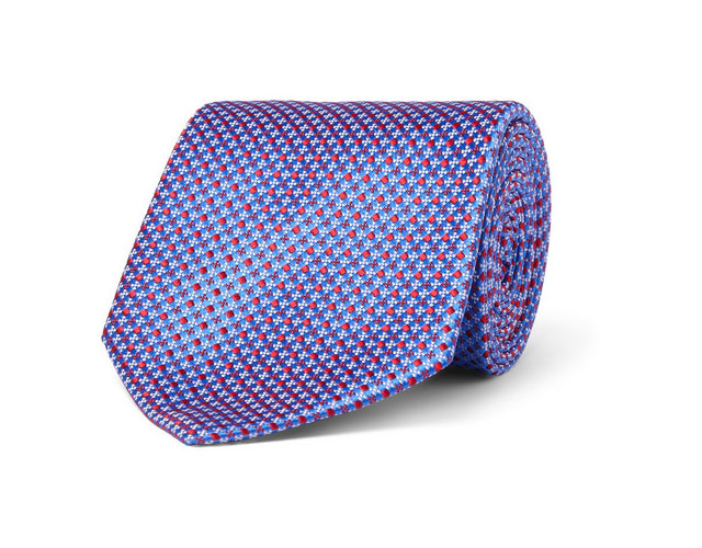 Charvet Patterned Woven Silk Tie Charvet Patterned Woven Silk Tie