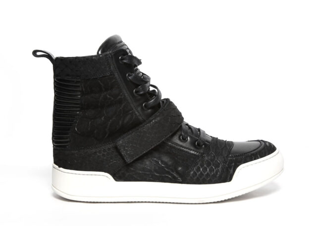 Balmain Snakeskin and Leather Sneakers Balmain Snakeskin and Leather Sneakers