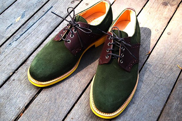 Green Suede Saddle Shoes by Mark McNairy Green Suede Saddle Shoes by Mark McNairy