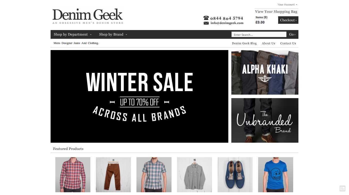 Mens Designer Jeans & Clothing at Denim Geek