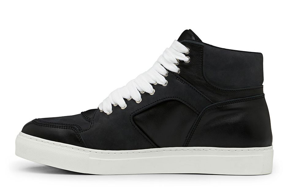KRISVANASSCHE Multi-lace Black Mid Top Sneaker