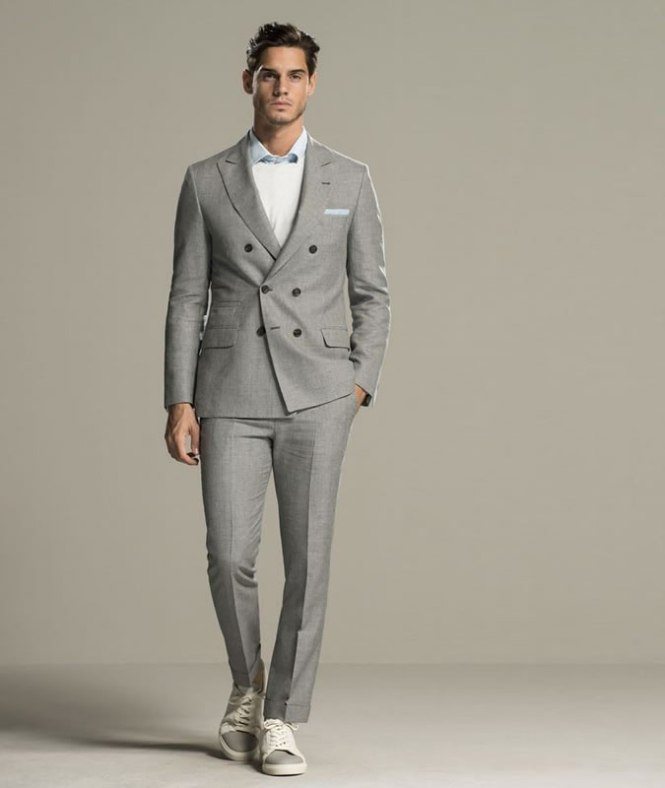 wedding suit with trainers