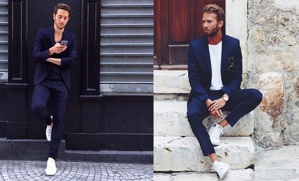 How To Wear Sneakers With A Suit 