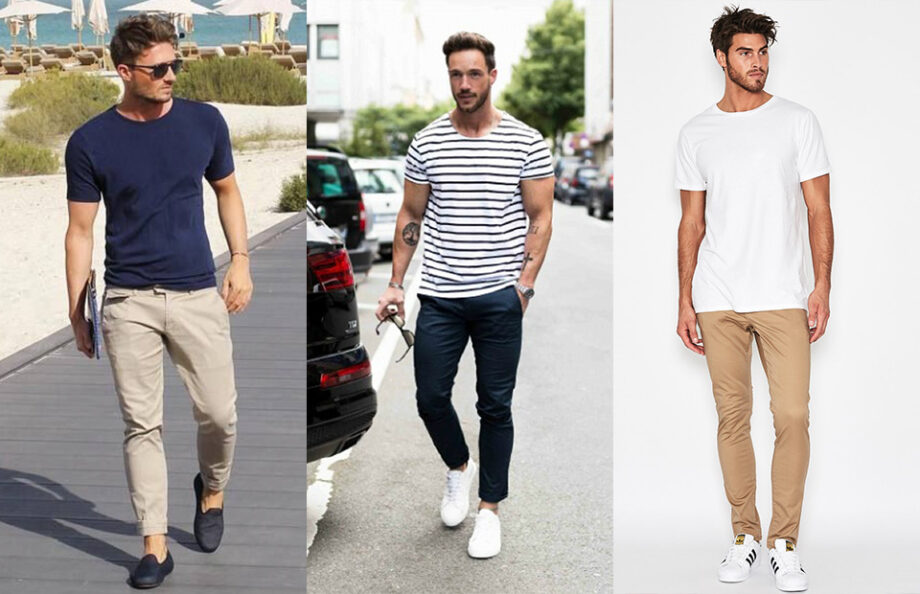 casual shoes with chinos