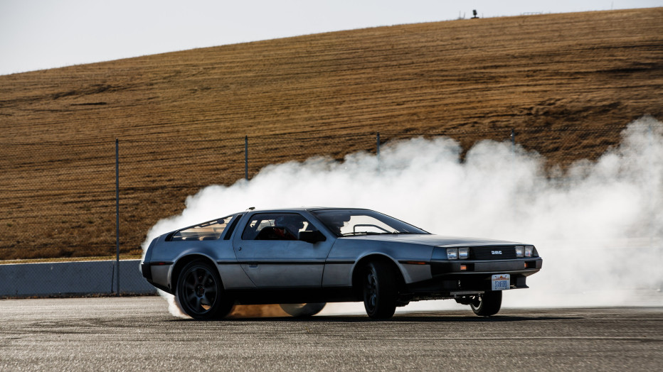 'MARTY' The SelfDriving DeLorean Drifts And Does Killer Donuts