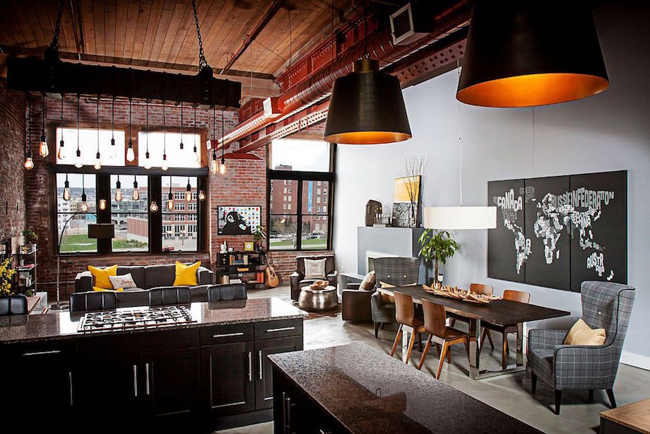 Elegant Urban Loft Embraces Texture & Industrial Aesthetics