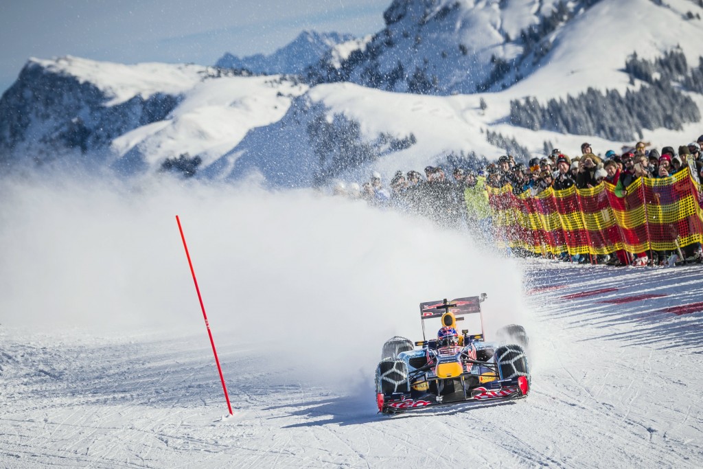 An F1 Car Drifting On A Ski Slope Is Mad And Magnificent
