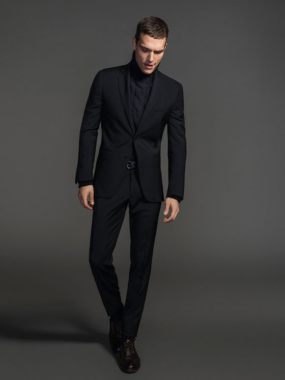 all black formal suit