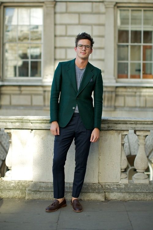 green blazer outfits