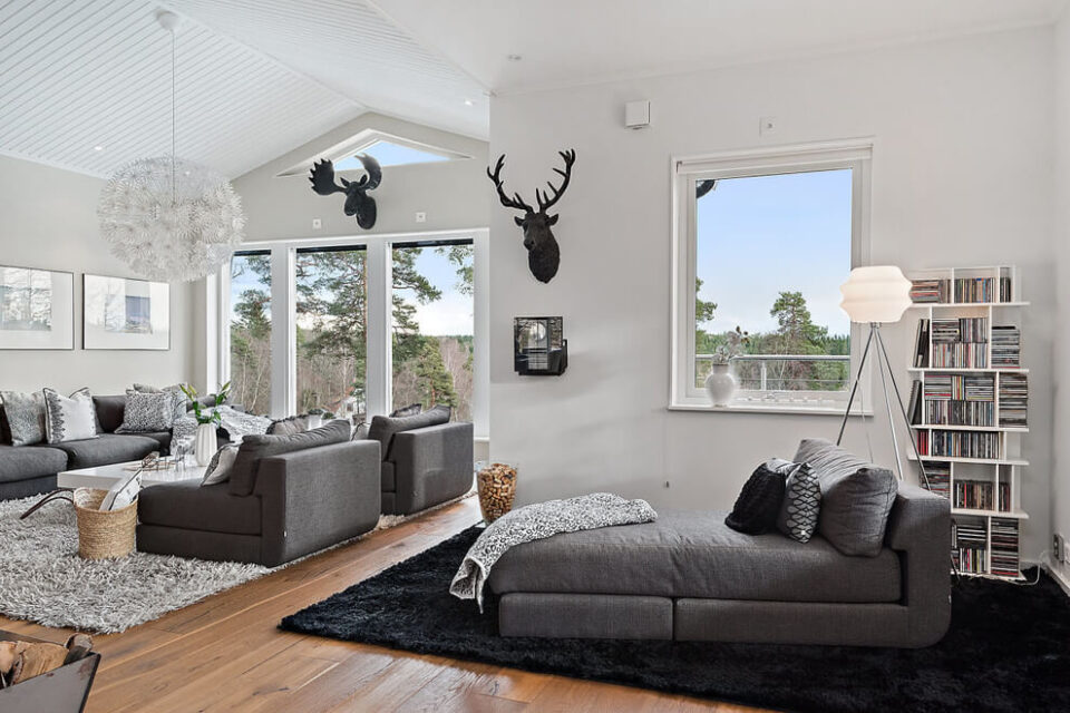 Cool Monochrome In Rönninge Villa By JB Home