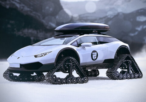 Lamborghini Huracan snowmobile