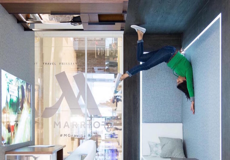 Marriott's Gravity Room Literally Flips Hotel Design On Its Head