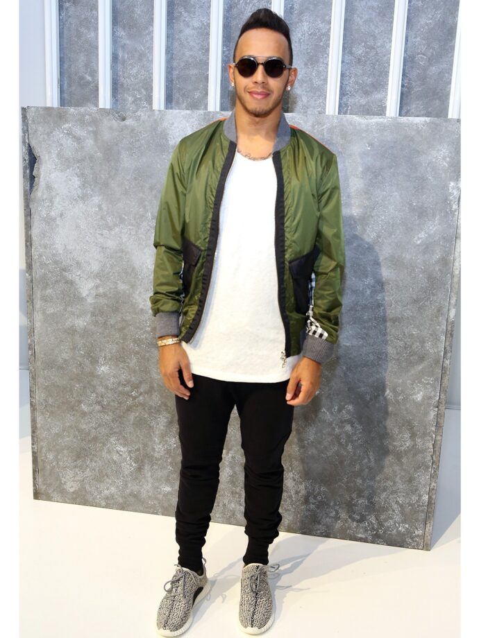 Lewis Hamilton Shows You The Secret To Wearing A Loud Bomber Jacket