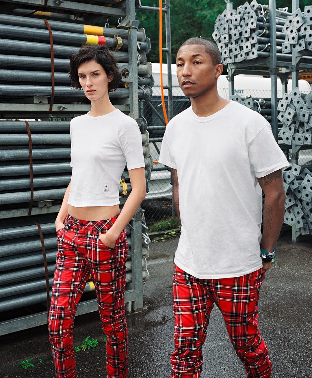 red tartan pants outfit