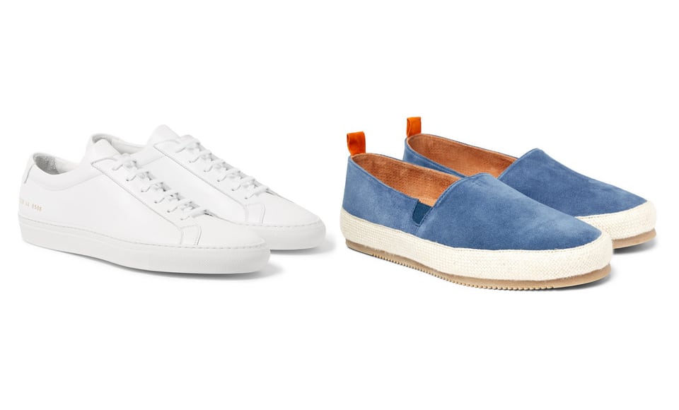 Sneakers, loafers, espadrilles, derbies are all acceptable