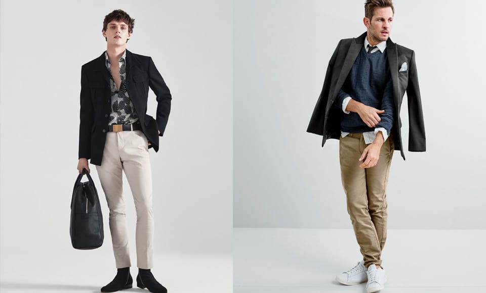 What color pants go with black blazer
