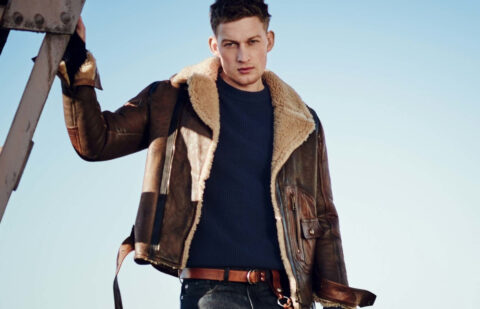 outfits with leather jacket men