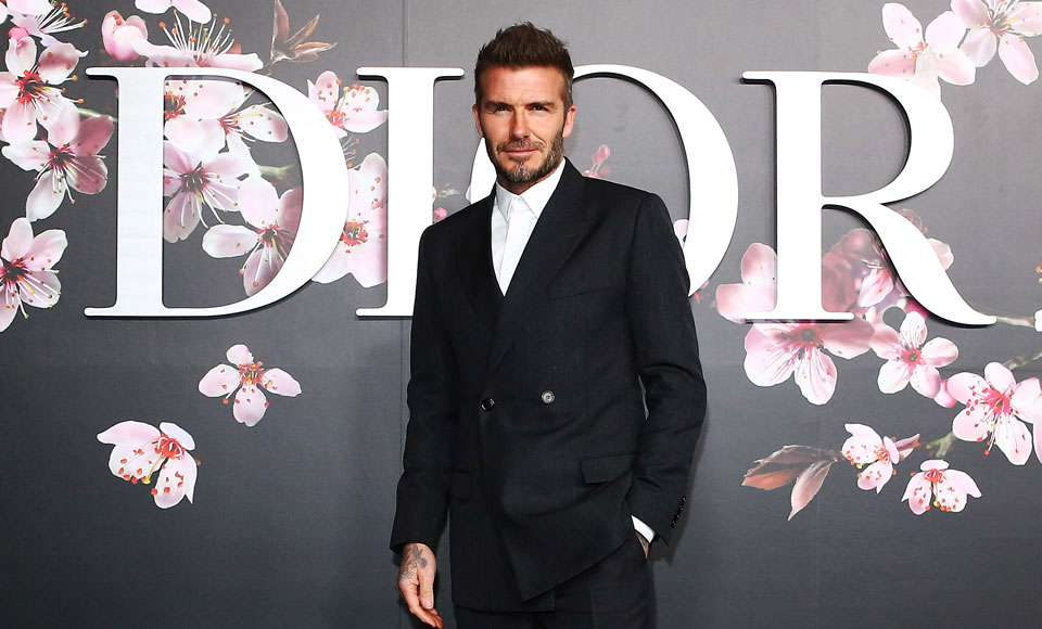 David Beckham Rocked The Most Casual Sneakers With A Suit To The Dior Party