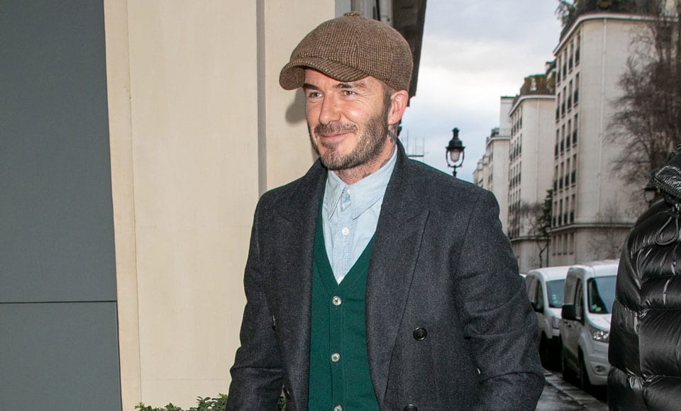 David Beckham Goes Peaky Blinders For Paris Fashion Week