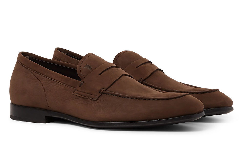 Tod's Nubuck Penny Loafers