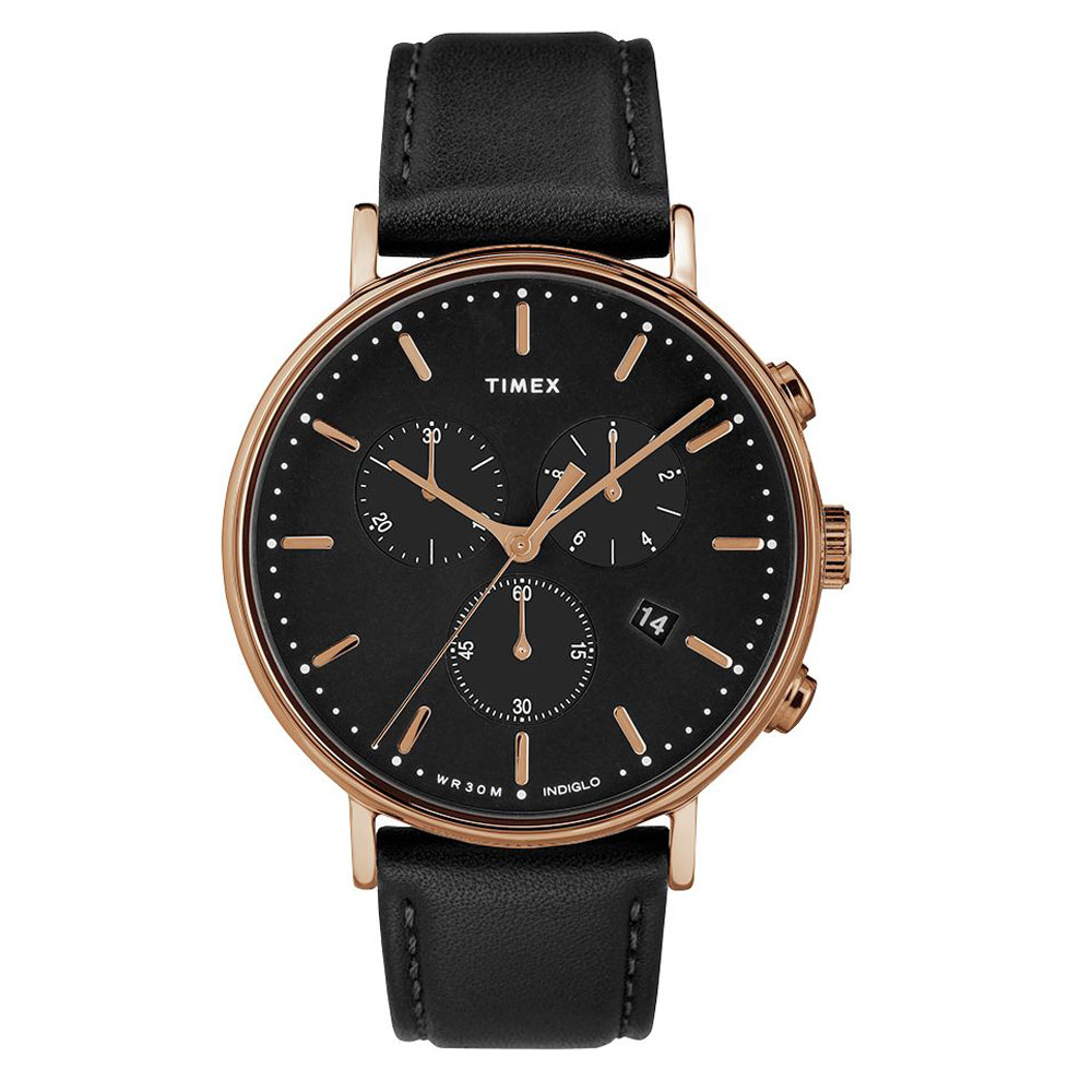 Fairfield Chronograph 41mm Leather Strap Watch