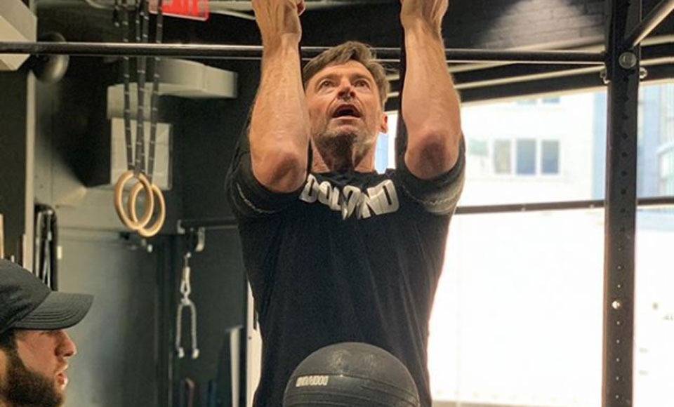 Hugh Jackman Working Out at the Gym