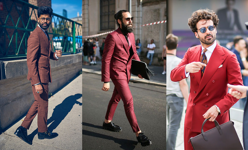 How To Wear & Style A Red Or Burgundy Suit