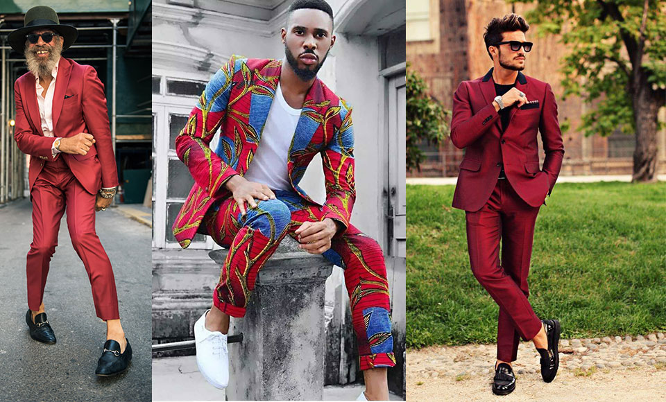 How To Wear A Red or Burgandy Suit 
