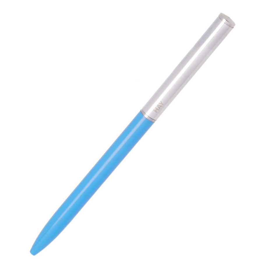 HAY 2 Tone Ballpoint Pen Silver & Bright Blue