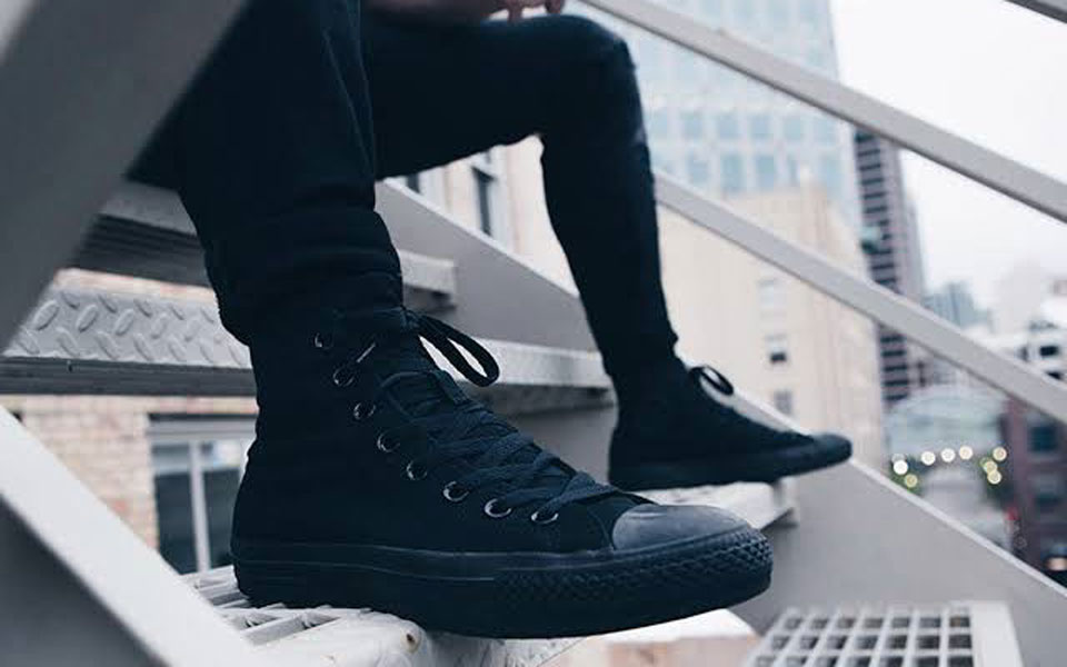 black high top sneakers