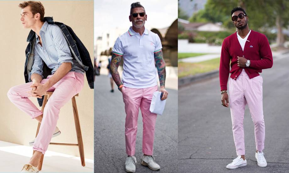 Men's Light Blue Double Breasted Blazer, White Dress Shirt, Pink Dress Pants,  Tan Suede Tassel Loafers | Lookastic