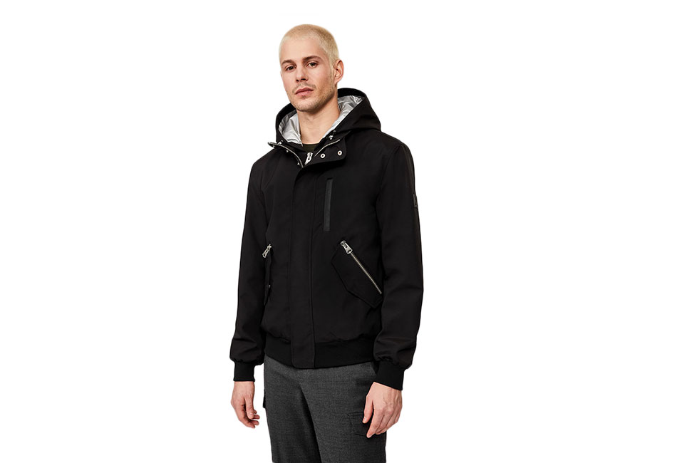 Mackage Dixon 2 in 1 Bomber Rain Jacket with Removable Hood