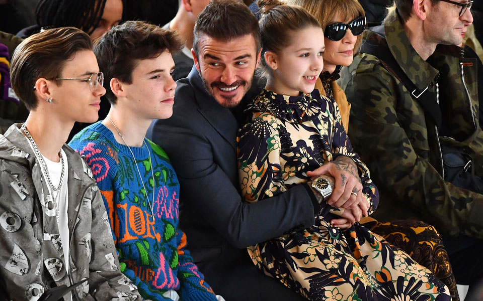David Beckham’s Tudor Was The Star At Wife Victoria’s Runway Show