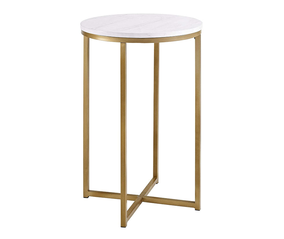 Walker Edison Furniture Company Modern Round Side End Accent Table