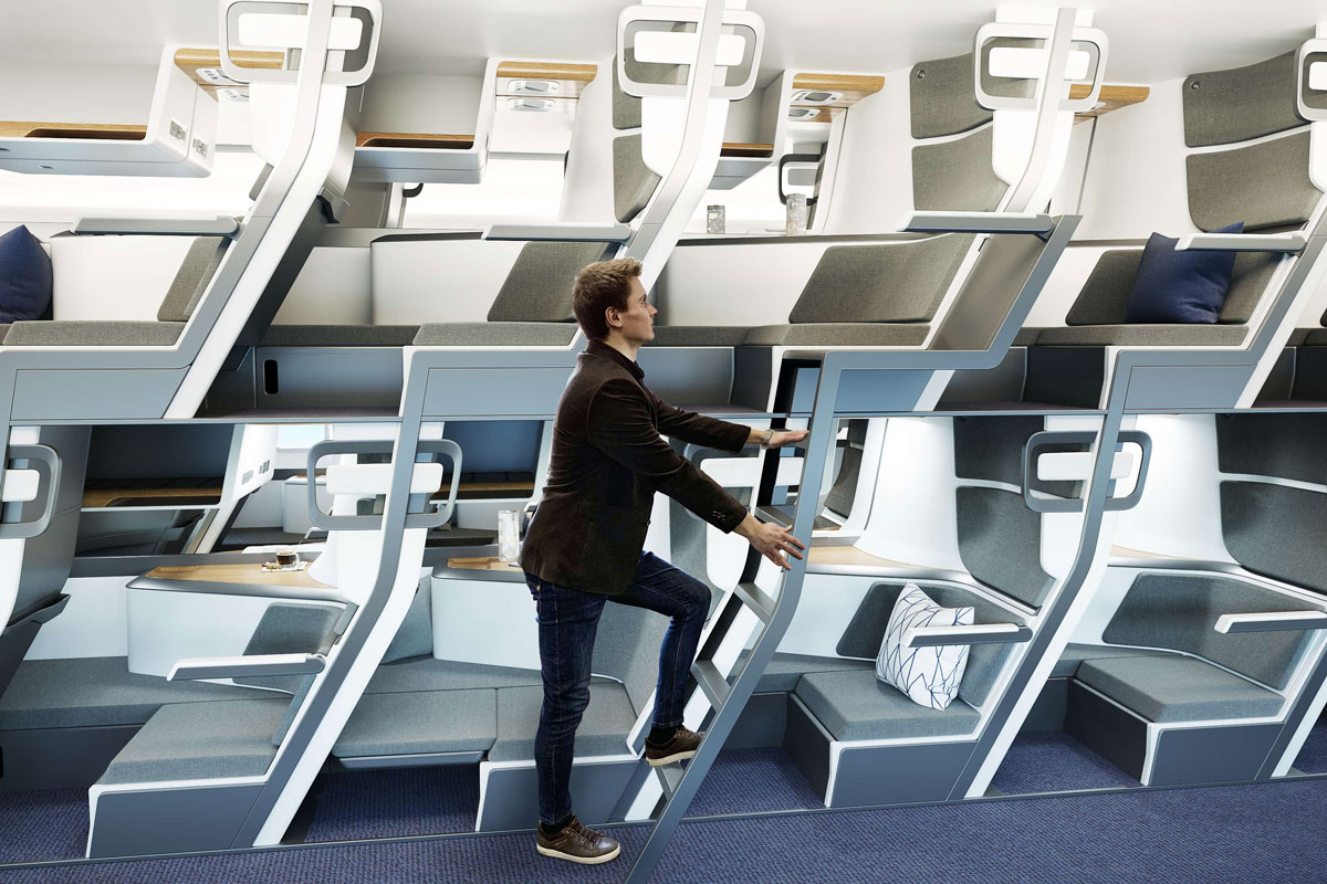 Double Decker Airplane Seat Design