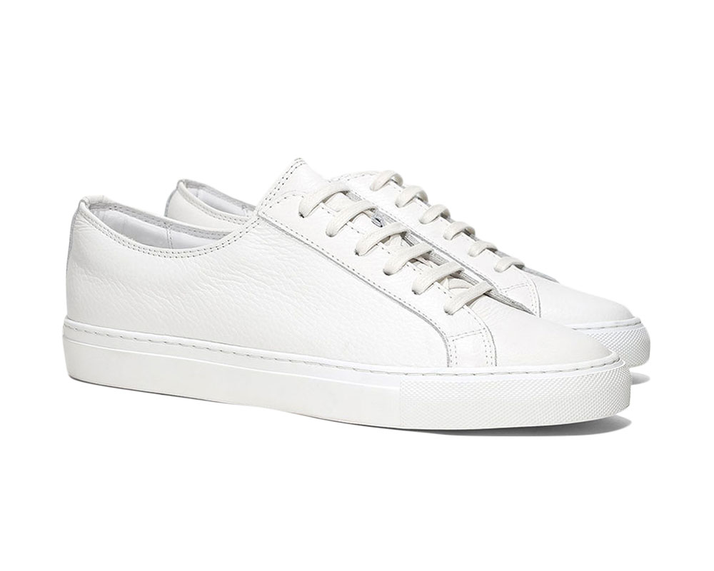 branded white sneakers
