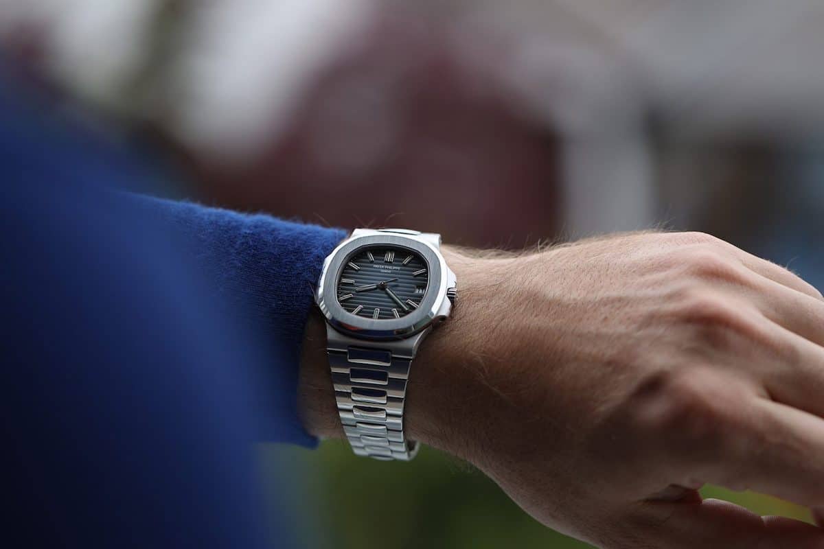 patek philippe nautilus on wrist
