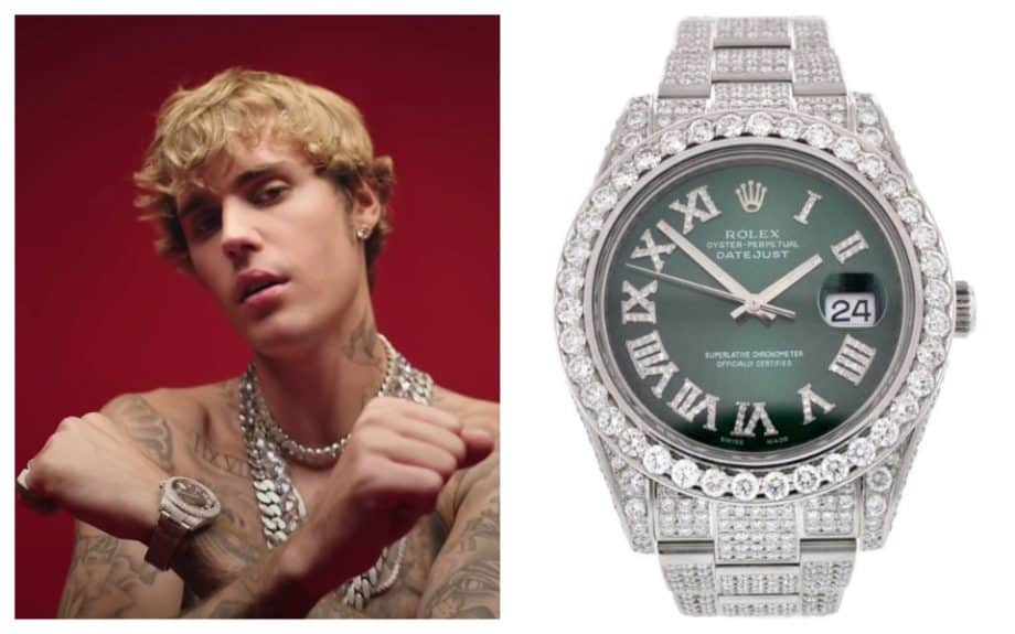 iced out rolex justin
