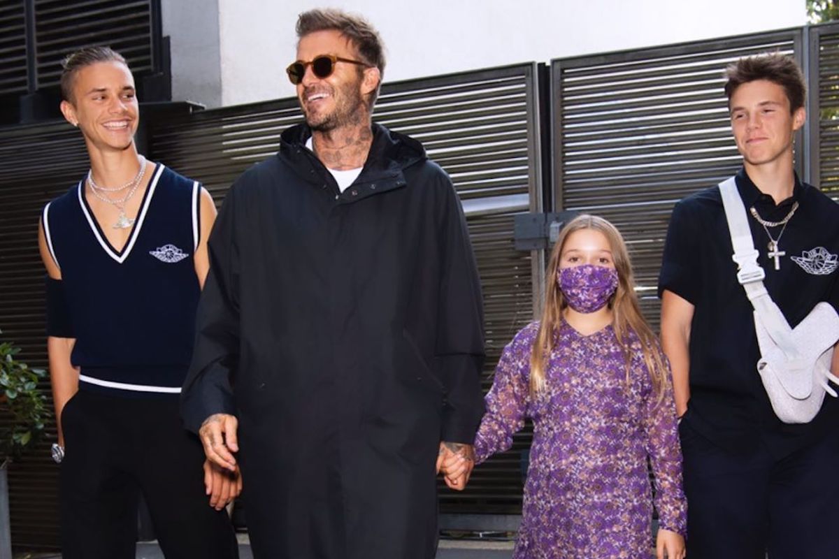 David Beckham’s Unique Footwear Choice Outclassed By Impeccably Dressed Family