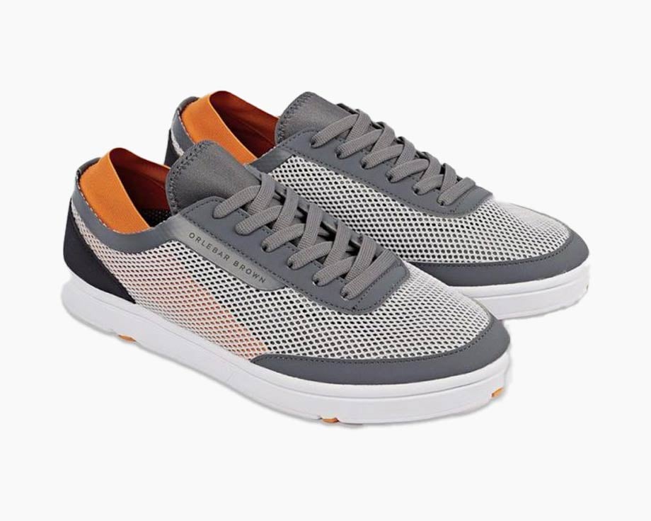 gray casual sneakers