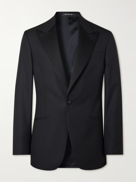 RICHARD JAMES Slim-Fit Wool Tuxedo Jacket