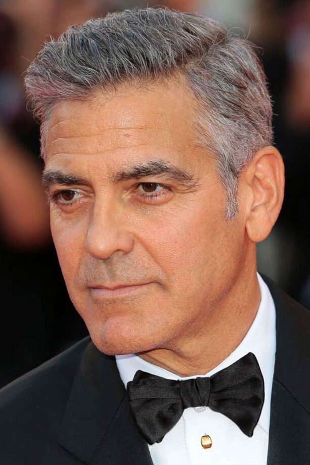 Cortes de cabelo curtos masculinos - Ivy League em George Clooney