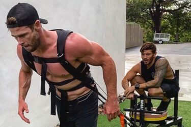 Chris Hemsworth Demonstrates Benefits Of Having Laziest Trainer In The World