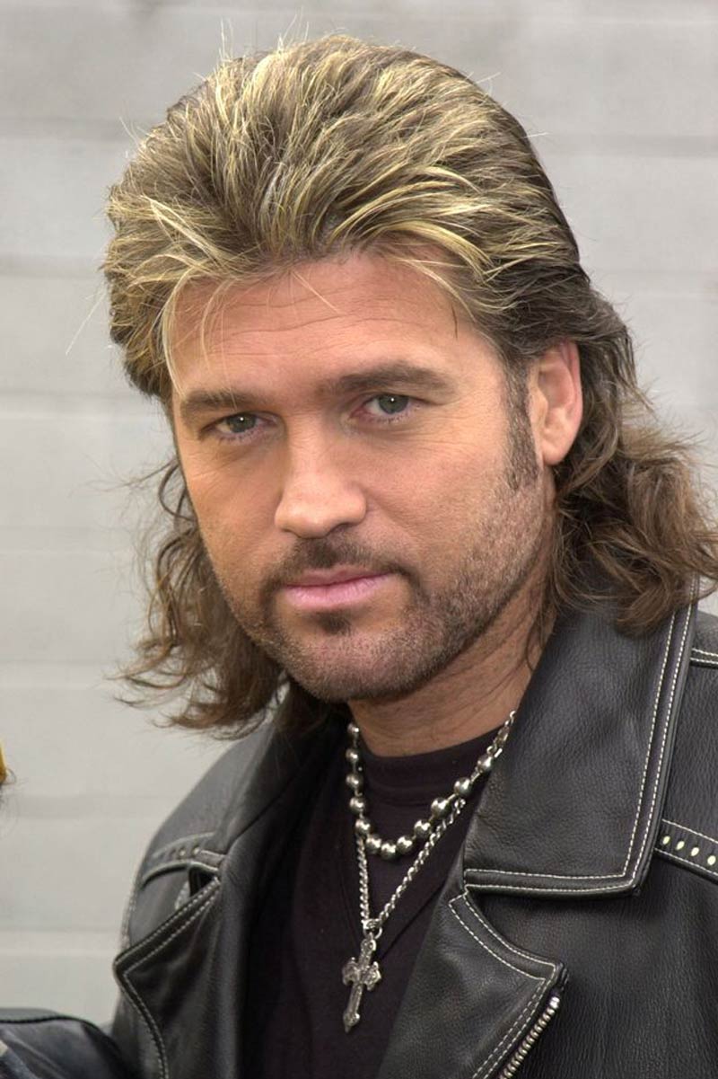 Billy Ray Cyrus with mullet haircut
