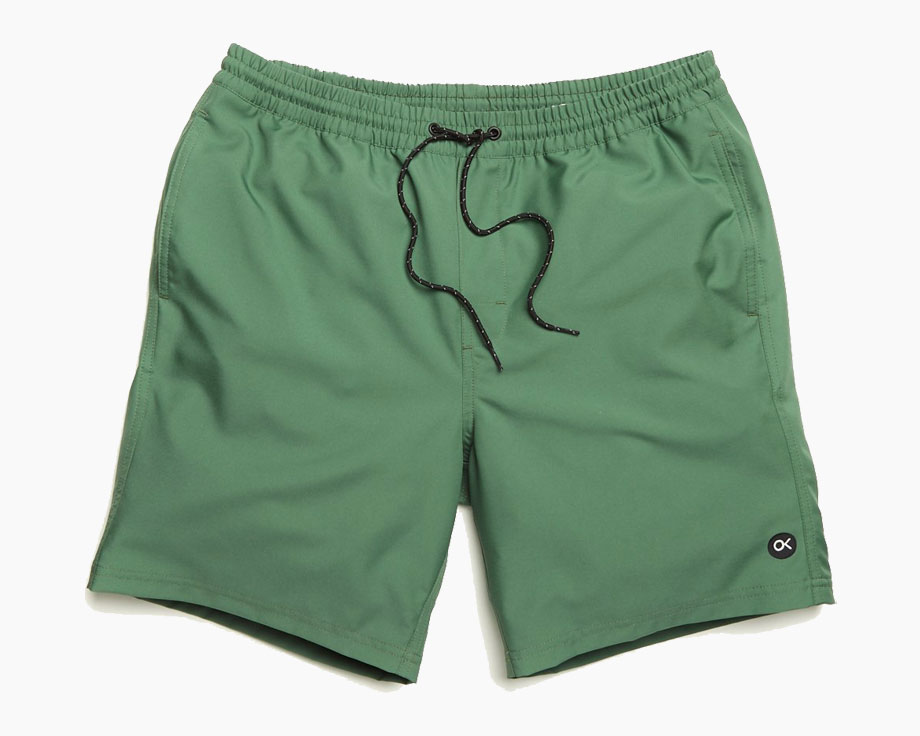 Outerknown swim shorts in solid green colour