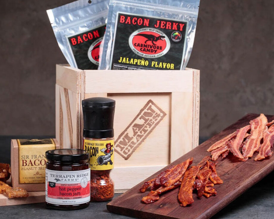 Man Crates Bacon Jerky Gift Box