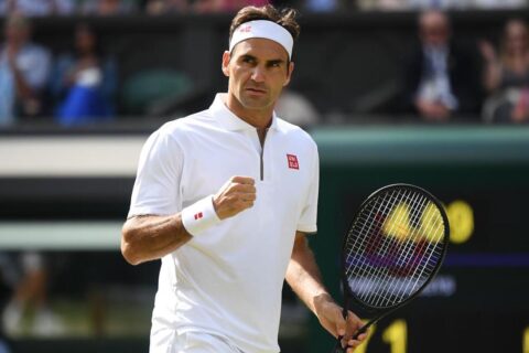 Roger Federer Celebrates Wimbledon 