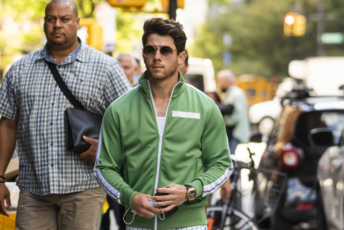 Nick Jonas Does His Best ‘Squid Game’ Impression With NYC Tracksuit Fit